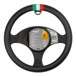 COPRIVOLANTE PER AUTO UNIVERSALE NERO IN SIMILPELLE M Ø 37/39 CM LAMPA ITALIA