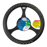 COPRIVOLANTE IN TPE NERO/ORO - S - Ø 35/37 cm 32970 LAMPA