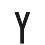 Spell-It, caratteri alfanumerici adesivi 60x30 mm - Y