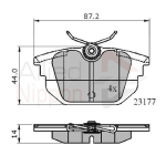 PASTIGLIE FRENO POST. ALFA ROMEO 145 146 155 33 FIAT BRAVA/O PUNTO LANCIA DELTA