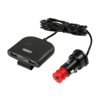 Caricabatteria 4 porte Usb con prolunga - Fast Charge - 7800 mA - 12/24V