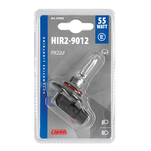 12V Lampada alogena - HIR2 - 55W - PX22d - 1 pz - D/Blister