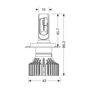 9/32V Halo Led Serie 6 Standard - (H4) - 30W - P43t - 2 pz - Scatola