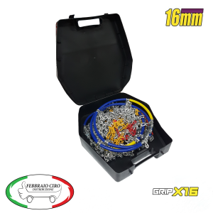 GRIPX16 - Catene da Neve 16mm |Omologate TÜV e GS| Gruppo 210, Lega di Acciaio 
