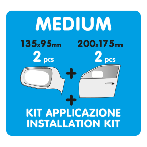Clear-View, set 4 pellicole adesive con nano-tecnologia idrofobica - M - 135x95 mm