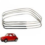 CORNICI RASCHIAVETRO VETRI LATERALE PORTE KIT 4 PEZZI FIAT 500 F/L/R