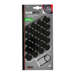 Black Nut Caps, 20 copribulloni in ABS - Ø 19 mm