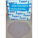 10 Dischi carta abrasiva velcro grana P220 per levigatrice orbitale - Ø= 150mm