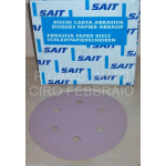 10 Dischi carta abrasiva velcro grana P180 per levigatrice orbitale - Ø= 150mm