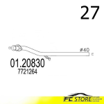 SILENZIATORE MARMITTA CENTRALE FIAT UNO 45 IE cc. 1.0 1984 > 1994