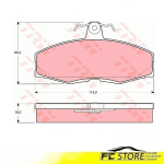 TRW COTEC Kit pastiglie freno, Freno a disco Adat. Ford Sierra Skoda Favorit