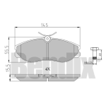 PASTIGLIE PATTINI FRENO ANT. FORD MAVERICK NISSAN SERENA TERRANO II VANETTE