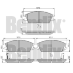 PASTIGLIE PATTINI FRENO ANT. HYUNDAI ACCENT I II GETZ LANTRA I II PONY S COUPE