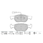 PASTIGLIE FRENO ANT. FIAT BRAVA BRAVO I MAREA MAREA Weekend PUNTO DELTA II