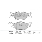 PASTIGLIE FRENO ANT. CHEVROLET CORSA OPEL ASTRA G G Cabriolet G CLASSIC G Coupé
