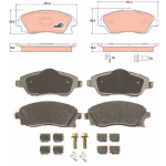 PASTIGLIE FRENO ANT. OPEL COMBO CORSA C MERIVA A TIGRA TwinTop TRW GDB1570