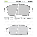 PASTIGLIE FRENO ANT. TOYOTA YARIS (_P1_) 1.0 (SCP10_) YARIS 1.3 YARIS 1.4 D-4D