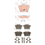 PASTIGLIE FRENO POST. CITRO? C5 II III PEUGEOT 407 407 SW 407 Coup?07