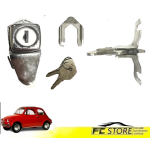 CHIUSURA COFANO POSTERIORE SERRATURA CON CHIAVI IN ZAMA CROMATO FIAT 500 F/L/R