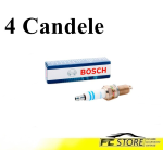 4 Candele Accensione Bosch 0 242 135 515 YR7DC Adat. Fiat Grande Punto 1.2 - 1.4