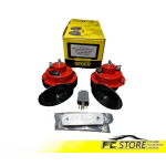 COPPIA TROMBE ELETTRICHE CLACSON PER AUTO SEGER 60BT 24102 24V + RELE' + STAFFE