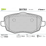 VALEO 301761 Kit pastiglie freni per LANCIA Ypsilon II (843)