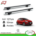 G3 Kit Barre Tetto Portatutto Pacific 127cm Peugeot 208 2012> - 65.130+68.066