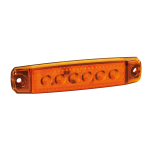 Set 20 pz, luce ingombro a 6 Led, montaggio in superficie, 12/24V - Arancio