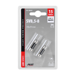 24/28V Led Series - 2 SMD x 3 chips - 10x31 mm - SV8,5-8 - 2 pz - D/Blister - Bianco - Doppia polarità