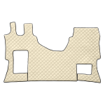 Tappeto unico in Skeentex - Panna - compatibile per Mercedes Actros MP4 (09/11>09/19) cabina larga, no tunnel, sedile pass. pieghevole - Mercedes Actros MP5 (10/19>) cabina larga, no tunnel, sedile pass. pieghevole - Mercedes Actros MP5 L (11/21>) cabina