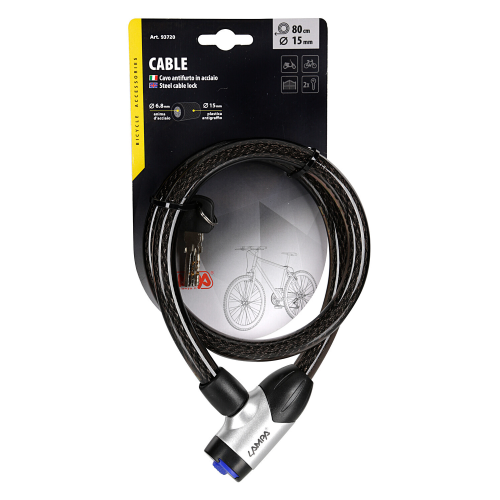 Cavo antifurto in acciaio Ø 15 mm - 80 cm