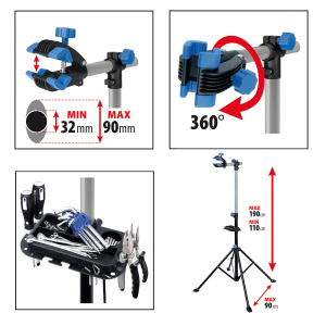 Cavalletto professionale per riparazione biciclette