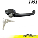 Maniglia Anteriore  Con Chiave in Zama Nera A Pulsante Fiat 900E 80/258