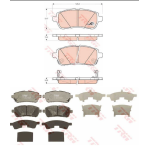 PASTIGLIE FRENO ANT. DAIHATSU MATERIA FORD FIESTA VI MAZDA 2 SUZUKI SWIFT IV
