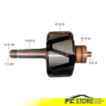 ROTORE ALTERNATORE 50A 12V PEUGEOT 505 GRD J9 D 505 D 604 D TURBO A0602 300734