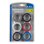 Nastri isolanti adesivi omologati in PVC plastificato, set 6 pz