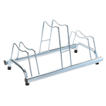 Rastrelliera portabici a 3 posti, ingressi ruota 2x6 cm e 8 cm, compatibile con freni a disco