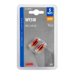 12V Lampada con zoccolo vetro - WY5W - 5W - W2,1x9,5d - 2 pz - D/Blister - Arancio