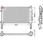 DENSO DRM20122 Radiatore motore per OPEL Mokka / Mokka X (J13)