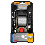 Nastro tensore con cricchetto autoretrattile, doppio gancio - 5x300 cm