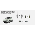 KIT 2 AMMORTIZZATORI ANT. GOLD + 2 TAMPONI + 2 SUPPORTI ANTERIORI FIAT PANDA 169