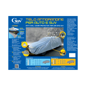 Telo copri auto antigrandine da esterno GEV 525*120*175