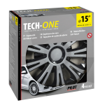 Avera Silver & Black - Set 4 copricerchi - Ø 16"