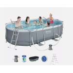 PISCINA FUORITERRA ESTERNA BESTWAY STEEL FRAME 56448 488x305x107 POMPA COPERTURA