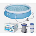 Bestway PISCINA FUORITERRA ROTONDA GONFIABILE CON POMPA FILTRO cm 305x76 57270