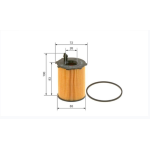 Filtro olio con guarnizione, Cartuccia filtro