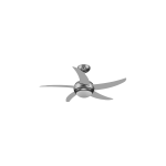 Ventilatore Da Soffitto Con Telecomando Cinque Pale Diametro 130Cm Con Plafoniera Mod. Silver D.130