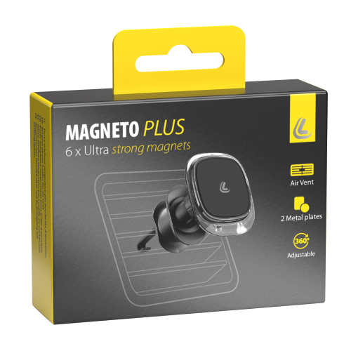 SUPPORTO MAGNETICO PORTA CELLULARE AUTO UNIVERSALE CALAMITA PER BOCCHETTA ARIA LAMPA72526