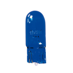 12V Blue Dyed Glass, Lampada zoccolo vetro - (W5W) - 5W - W2,1x9,5d - 2 pz - Scatola
