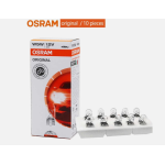 LAMPADE OSRAM ORIGINAL 2825 12V 5W TUTTO VETRO TARGA FRECCIA POSIZIONE 10 pezzi
